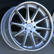 Toyota Wheels 2027 19x8.5/19x9.5 5x114.3 Silver Machined Face Chrome Lip fit Avalon Camry SI200 IS250 ES350