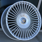 Cadillac Wheels CD02 24x10 6x139.7 Silver Machined Face fit Escalade Platinum