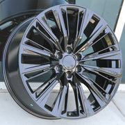 Cadillac Wheels CD04 24x10 6x139.7 Gloss Black Face fit Escalade Platinum Escalade-V