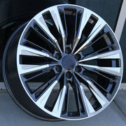 Cadillac Wheels CD04 20x9.0 6x139.7 Gunmetal Polished Face fit Escalade Platinum Escalade-V