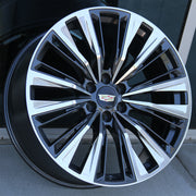 Cadillac Wheels CD04 20x9.0 6x139.7 Gunmetal Polished Face fit Escalade Platinum Escalade-V