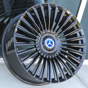 Mercedes Benz Wheels OS FF02 22x10 5x130 Gloss Black fit G Wagon G350 G400 G450 G500 G550 G63 AMG