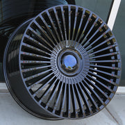 Cadillac Wheels FF04 26x10 6x139.7 Gloss Black fit Escalade Platinum with Floating Caps