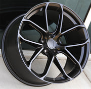Porsche Wheels P004 20x9/20x10 5x112 Matte Black fit Macan S GTS Turbo Flow Forged