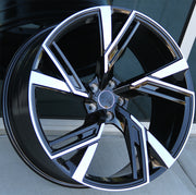 Audi Wheels 5667 21x9.0 5x112 ET26 Black Machined Fit Audi A6 S6 A7 S7 A8 Q3 Q5 A7