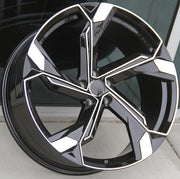 Audi Wheels 5818 22x9.5 5x112 Black Machined fit A6 S6 A7 A8 Q3 Q5 SQ5 Q7 Q8 SQ7