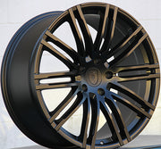 Porsche Wheels 1222 22x10 5x130 Matte Black fit Cayenne S GTS Turbo