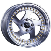 JNC Wheels JNC034 Silver Machined Face Gold Rivets