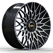 Chevy Wheels OS FF01 6x139.7 Flow Forged Black Machined fit Silverado Tahoe Suburban