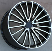 Mercedes Benz Wheels 2054 19x8.5/19x9.5 5x112 Black Machined fit C E CL CLK SLK S Class 300 350 450 550