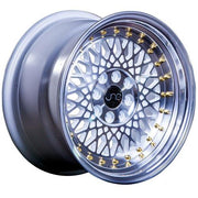 JNC Wheels JNC031 White Machined Face Gold Rivets