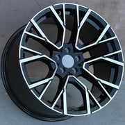 829 22x9.5 & 22x10.5 5x112 ET40 Black Machined fit BMW X5 X6 X5M X6M X7
