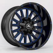 American Offroad Wheels A105 Black Milled Blue