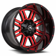 American Offroad Wheels A106 Black Machine Red