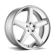 Azad Wheels AZ008 Matte Silver Stainless Chrome Lip