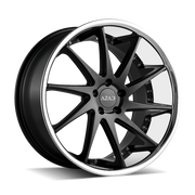 Azad Wheels AZ23 Matte Black Stainless Chrome Lip