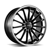 Azad Wheels AZ24 Matte Black Stainless Chrome Lip