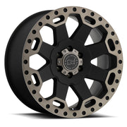 Black Rhino Wheels Warlord Matte Black Machine Dark Tint Lip