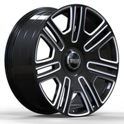 Cadillac Wheels CD01 24x10 6x139.7 Gloss Black Milled fit Escalade Platinum