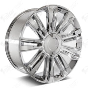 Cadillac Wheels F006 26x9.5 6x139.7 Chrome W Chrome Insert fit Escalade All Diamond Style