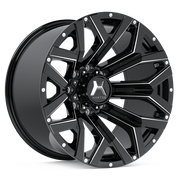 Hartes Metal Wheels Hawkish Black Milled Dimple Spoke
