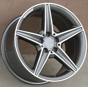 Mercedes Benz Wheels Mb09 18x8.5/18x9.5 5x112 Gunmetal Machined fit C E CL CLK SLK S Class 300 350 450 550