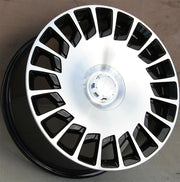 Mercedes Benz Wheels 9995 19x8.5/19x9.5 5x112 Black Machined fit C E CL CLK SLK S Class 300 350 450 550