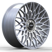 OS Wheels FF01 Flow Forged Silver Machined Face with Floating Caps