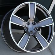 Porsche Wheels P005 22x10 5x130 Gunmetal Machined fit Cayenne S GTS Turbo