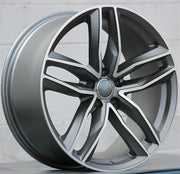 Audi Wheels 1196 19x8.5 5x112 Gunmetal Machined fit A3 S3 A4 S4 A5 S5 A6 Q3 Q5