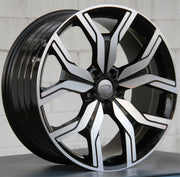 Land Rover Wheels 1266 20x9.5 5x120 Black Machined fit Range Rover Sport SVR HSE Autobiography Discovery
