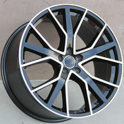 Audi Wheels 1332 22x9.5 5x112 Black Machined fit A6 S6 A7 A8 Q3 Q5 SQ5 Q7 Q8 SQ7 SQ8
