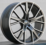 Audi Wheels 1332 21x9.5 5x130 Gunmetal Machined fit Q7 VW Touareg