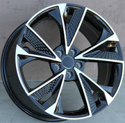 Audi Wheels 5671 19x8.5 5x112 Black Machined fit A3 S3 A4 S4 A5 S5 A6 Q3 Q5 RS
