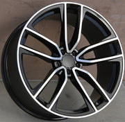 Mercedes Benz Wheels 5461 22x9/22x10.5 5x112 Black Machined fit ML GL GLE GLS CLASS 320 350 450 500 550 63