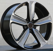 Audi Wheels 5665 21x9.0 5x112 ET30 Gloss Black Silver Spokes Fit Audi A6 S6 A7 S7 A8 Q3 Q5 A7