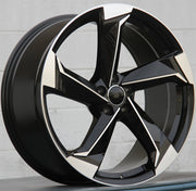 Audi Wheels 5627 21x9.5 5x112 Black Machined fit A5 S5 A6 S6 A7 A8 Q3 Q5 SQ5 Q7 Q8