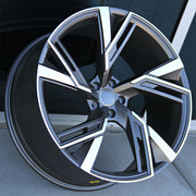 Audi Wheels 5667 21x9.5 5x112 ET30 Gunmetal Machined Fit Audi A6 S6 A7 S7 A8 Q3 Q5 Q7