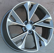 Audi Wheels 5671 22x9.5 5x112 Gunmetal Machined fit A6 S6 A7 A8 Q3 Q5 SQ5 Q7 Q8