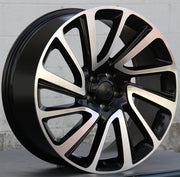 Land Rover Wheels 6141 22x9.5 5x120 Black Machined fit Range Rover Sport SVR HSE Autobiography Discovery