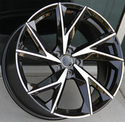 Audi Wheels 819 20x9 5x112 Black Machined fit A4 S4 A5 S5 A6 S6 A7 A8 Q3 Q5 TT
