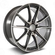 Mercedes Benz Wheels Rm16 19x8/19x9 5x112 Gunmetal Machined fit A Class B Class C Class 180 200 220 300 400