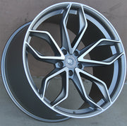 RF17 22x10 & 22x11.5 5x120 ET38 Satin Gunmetal Machined Fit BMW X5 X6 X5M X6M