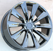 Tesla Wheels 1356 22x9/22x10 5x120 Gloss Black fit Model X Model S Turbine