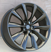 Tesla Wheels 1356 22x9/22x10 5x120 Matte Black fit Model X Model S Turbine