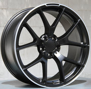 Mercedes Benz Wheels 1328 18x8.5/18x9.5 5x112 Matte Black Machined fit C E CL CLK SLK S Class 300 350 450 550