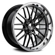 Ace Alloy Wheels AFF04 Black Chrome Machined Lip