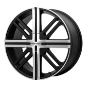 KMC Wheels KM675 Splice Satin Black With Machined Face