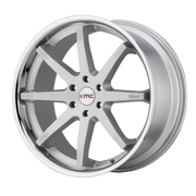 KMC Wheels KM715 Reverb Brushed Silver Chrome Lip
