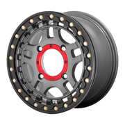 KMC Wheels KS240 Recon Beadlock ATV Gun Metal With Gloss Black Ring